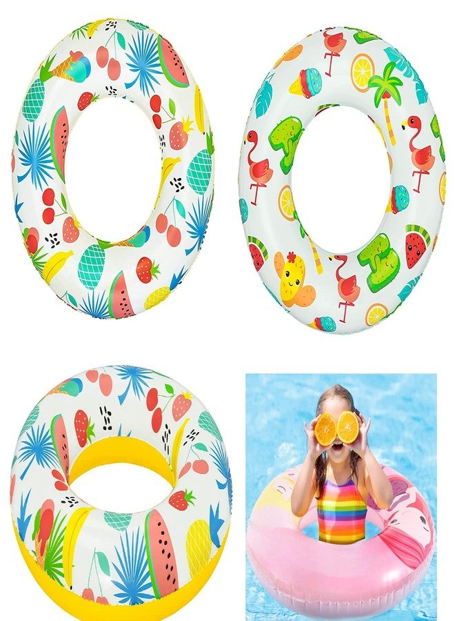 إيكان حلقات سباحة آمنة من إيكان، حلقات سباحة قابلة للنفخ للأطفال (بنين وبنات) - عبوة من 3 قطع - Image 1